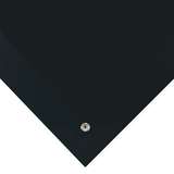 Conductive Vinyl Smooth Top Floor Mat with Ground Snap, 3 x 5', 3/32" Thick, Black redirect to product page